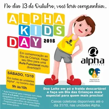Rede Alpha Fitness promove campanha em prol de crianças carentes