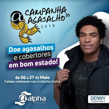 Denny Denan é padrinho da “Campanha do Agasalho 2019” da Rede Alpha Fitness