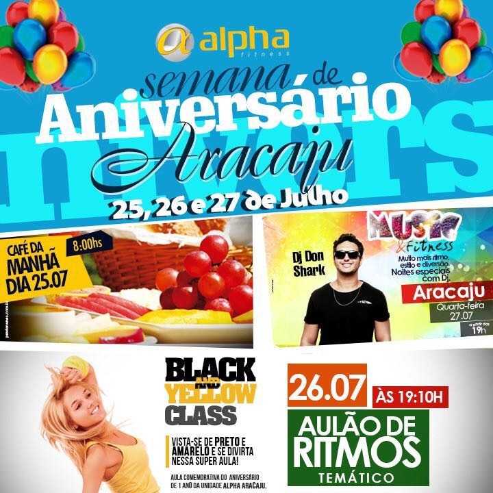 DJ Don Shark anima primeiro aniversário da Alpha Fitness Aracaju 